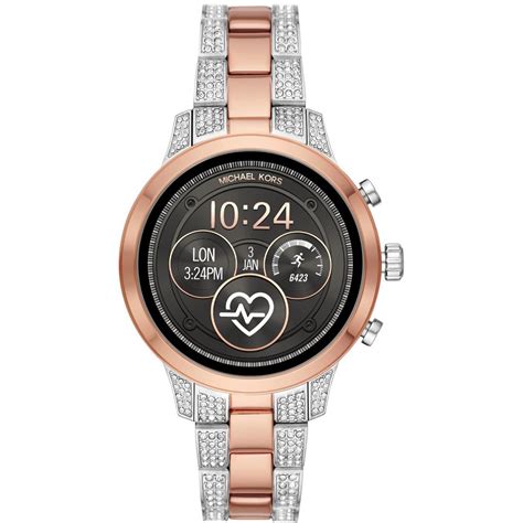 michael kors access runway gen 4 display smartwatch mkt5056|rose gold mk smart watch.